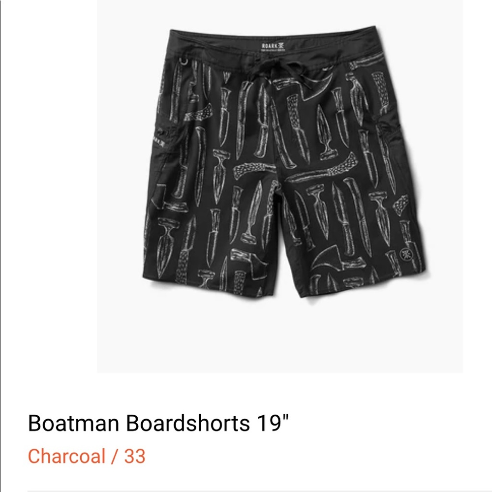 Roark Boatman board shorts sz 33